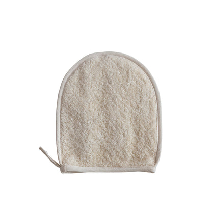 Terrycloth Natural Loofah Shower Mitt