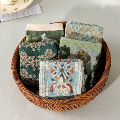 Retro Embossed Women's Socks