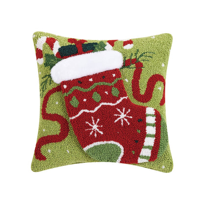 Stocking Hook Pillow with 3D Details