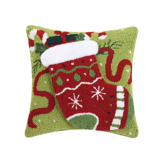 Stocking Hook Pillow with 3D Details