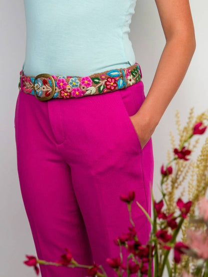 Wildberry Wide Embroidery Belt