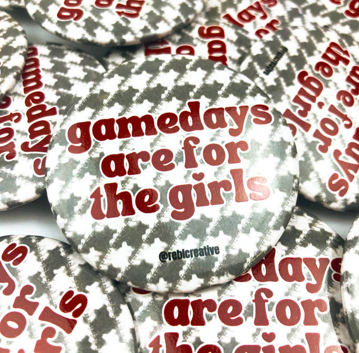 Houndstooth Small GameDay Pin