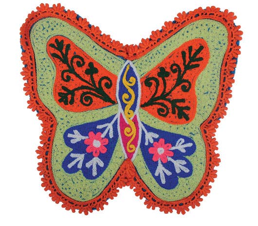 Embroidered Butterfly Pouch