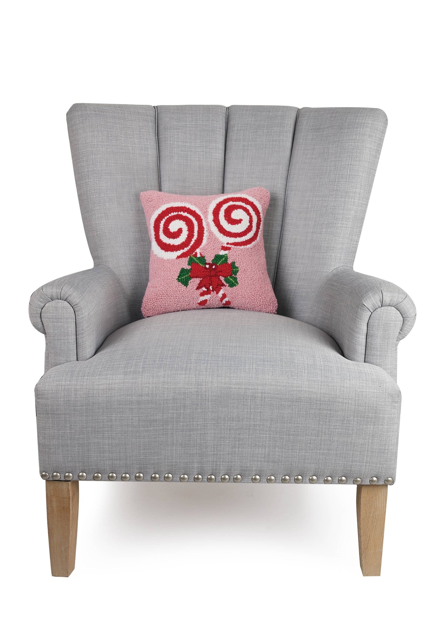 Peppermint Lollipop Hook Pillow