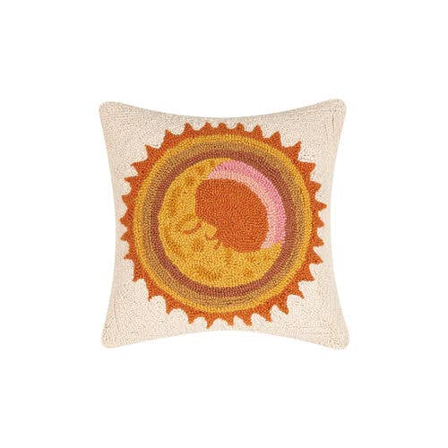 Retro Moon Flow Hook Pillow