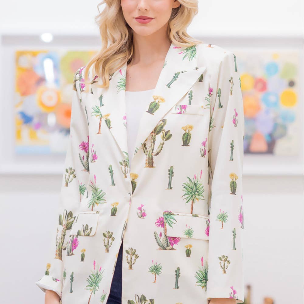Cactus Printed Blazer